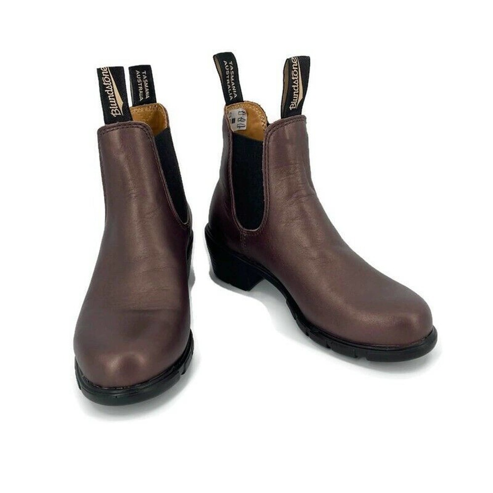 Blundstone Chelsea Boot Bronze Leather Rubber Sole Pull On NWOB Size 7.5